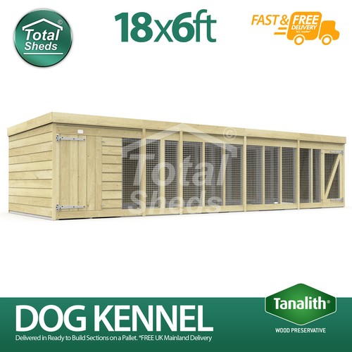 Dog kennel run 18ft - run, x