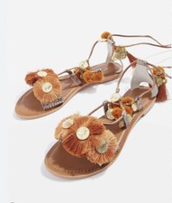 Topshop Coin Leather gladiator