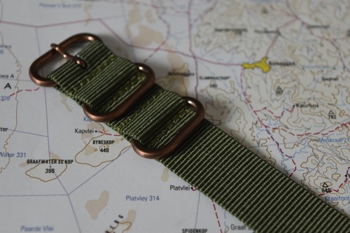 Zulu watch strap bronze - zulu,