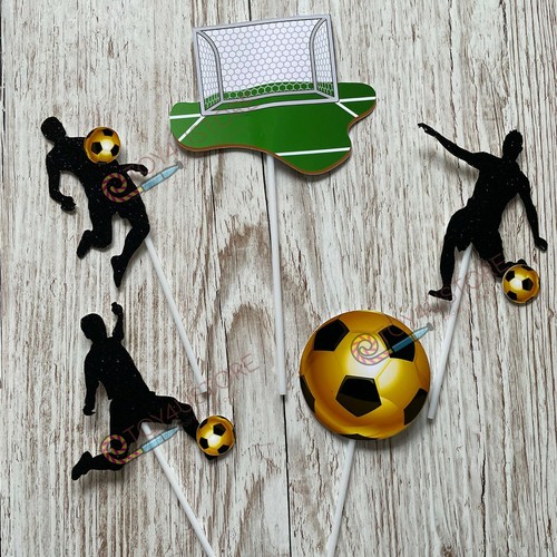 5pcs football cake - football,