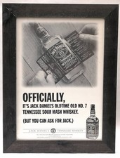 Jack Daniel’s Whiskey Framed Poster Vintage Style Advert Print 50×37.5cm
