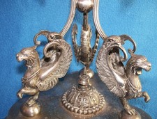 ANTIQUE SILVER PLATED CANDLE