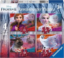 Disney Frozen 2-4 in Box (12, 16, 20, 24 Pieces) Jigsaw Puzzles for Kids Age 3