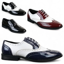 Men's Patent Lace-Up Brogues