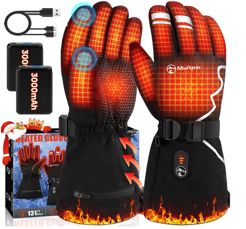 Heated gloves rechargeable - heated,