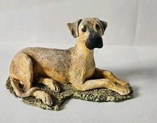 Stef Great Dane Laying Small Ornament Resin Designed And Handmade UK