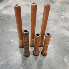 6 Vintage Antique Wooden