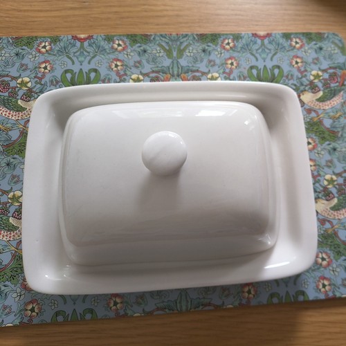 Ceramic butter lidded dish - butter,