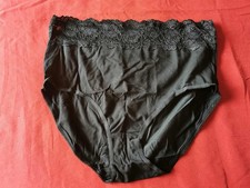 Ladies Pretty Brand New  BLACK Full Briefs size 14