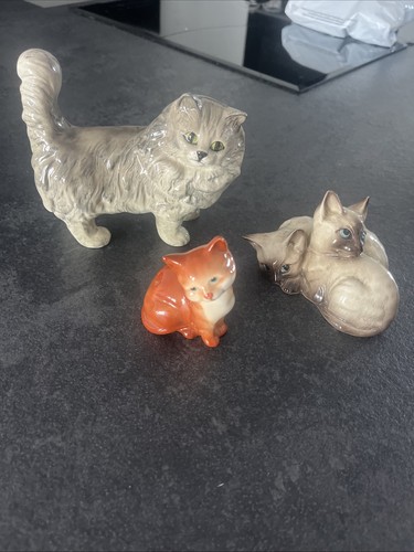 Beswick cats siamese persian - beswick, siamese,
