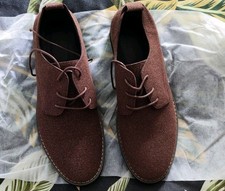 Size 42 Mens Formal Brown Suede Shoes *New*