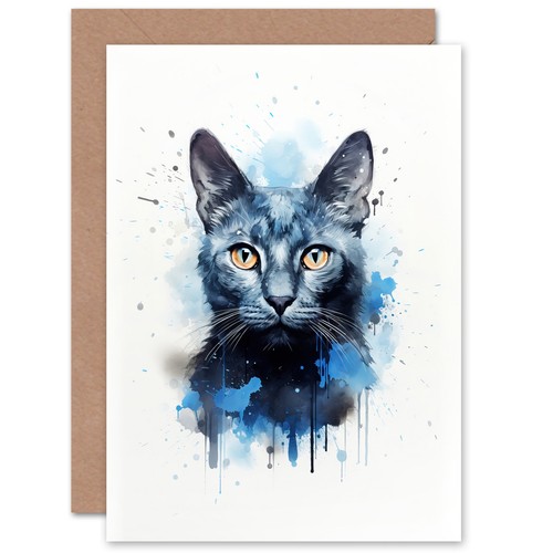 Russian blue cat - lovers, gift