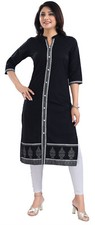 Ladies Black Cotton Kurti