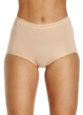 La Marquise size 16 stretchy full briefs knickers panties cotton rich Natural