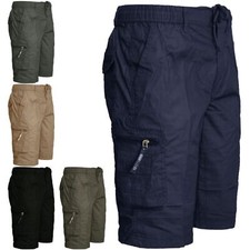 MENS CARGO SHORTS COTTON PLAIN