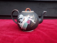 Antique porcelain teapot, Greco-Roman Grand Tour style decoration, 19C, English