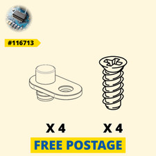 x 4 IKEA White Plastic Hinge