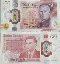 King Charles III UNC Polymer Plastic Bank England £50 Fifty Pound 2024 Note UK