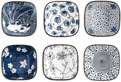Blue and white - floral, dipping
