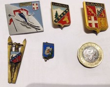 Vintage Chamonix/ Savoie France Ski Resort Badges X 5
