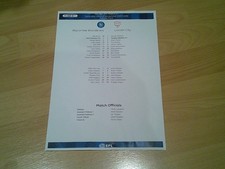 wycombe wanderers v lincoln city team sheet 2025/26 season with free postage