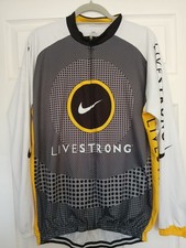 Nike Live Strong Lance Armstrong Jacket XXXL Yellow Cycling Jersey Vintage