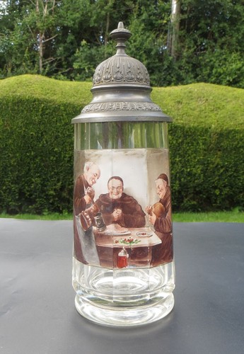 Antique german cut glass beer - cut,