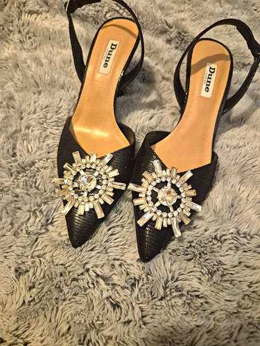 Dune black textile slingback - dune,
