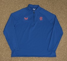 Glasgow Rangers 1/4 Zip Castore Training Top, XXL (2XL), Excellent Condition