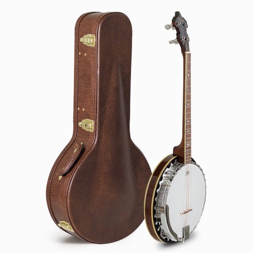 Banjo with case - with, 4