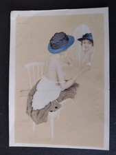 Modern Glamour Postcard, The Blue Hat, By Raphael Kirchner, Larger Size
