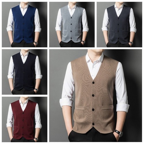 Waistcoat knitted men jumper - men,