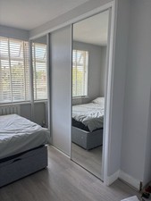 B&Q Form Valla Sliding Wardrobe Doors X3 With Track Set Excellent Condition