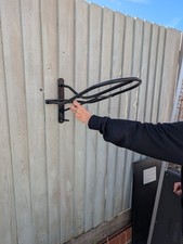 Vintage Wall- Mounted Metal Saddle Rack - Sturdy Equestrian Storage Solution