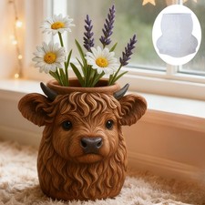 Highland Cow Small Plant Pot