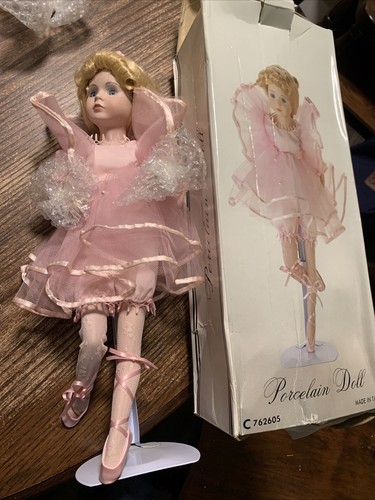 Porcelain ballerina doll - porcelain,