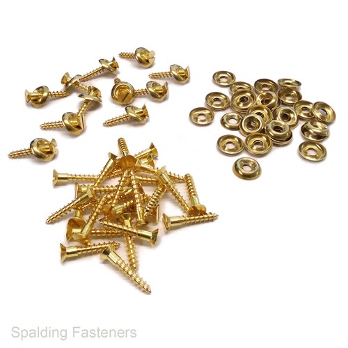 Brass slotted wood screws csk - brass,