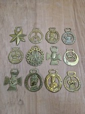 X1 Vintage 4" Horse Brass English Traditional Pub / Bar Fireplace Ornament Retro