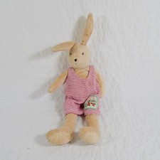 Moulin Roty Rabbit Soft Toy Plush, Striped Romper Outfit Grande Famille 40cm