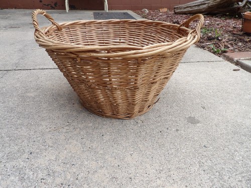 Vintage large wicker basket - vintage,