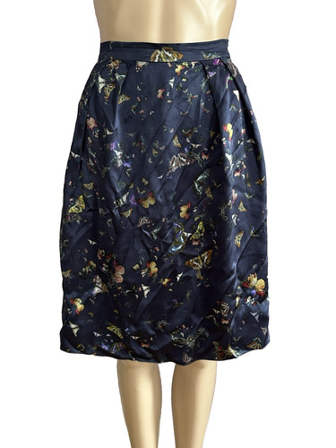 Erdem navy pure silk satin - pure,