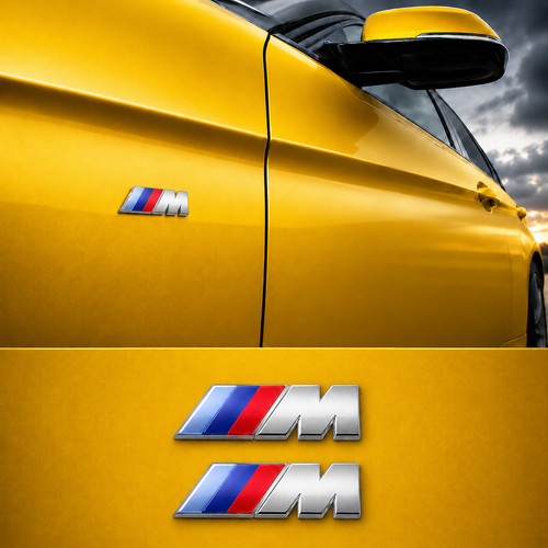 Bmw sport emblem chrome - emblem,