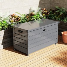 Large Storage Cabinet 600 L Garden Chest Box Tool Shed Patio Container W/ Wheels