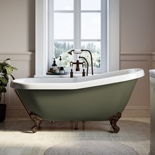 Dark Green Freestanding Single
