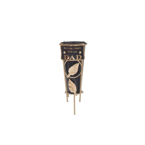 Metal grave vases - metal,