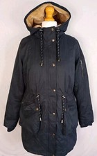 FAT FACE PADDED FLEECE LINED JACKET WOMENS SIZE 12 MEDIUM VGC HOODED