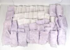 Lot of Wedding Tulle Sheer Material 52 Strips in Lilac & White Approx. 2.5m Each