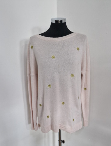 White stuff pink star jumper - white,