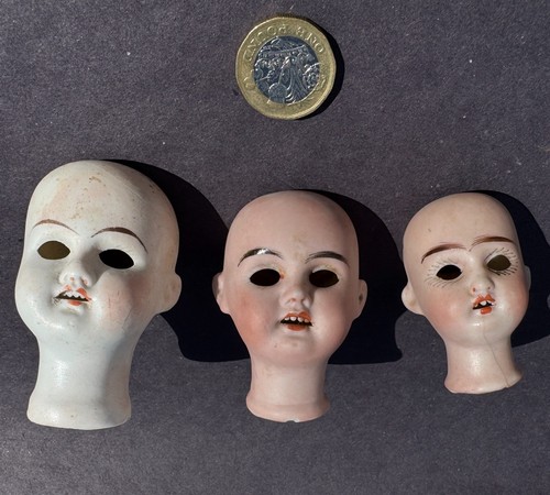 Antique bisque dolls - dolls, heads