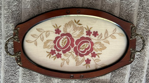 Vintage embroidered vanity - vintage,